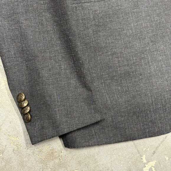 John Varvatos USA Blazer Signature Tailored Cotton Sport Coat Textured Grey 42R - Picture 4 of 10